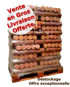 Palette de 104 packs de 5 bûches écobois densifié pour le chauffage