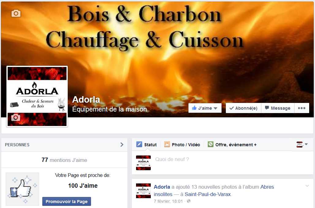 Notre page Facebook